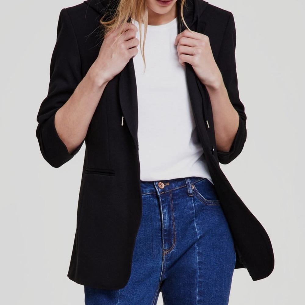 ANNE KLEIN NEW Sz.L Women's Black Blazer